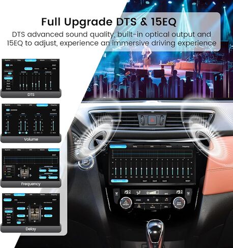 ستيريو سيارة 8 + 256 جيجابايت لسيارة Nissan Rogue X-Trail Qashqai 2014-2020، راديو شاشة 10.33 بوصة، مع Carplay وAndroid Auto، Vivid 13، نظام تحديد المواقع العالمي (GPS)، 4GLTE/5G WiFi in Kuwait