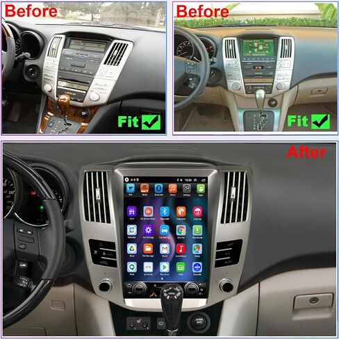 for Lex RX330 RX350 Radio Upgrade 2004 2005 2006 2007 2008 2009,Android Stereo Navigation Replacement,12.8inch 8core CPU,Carplay and Android Auto,Free Camera in Kuwait