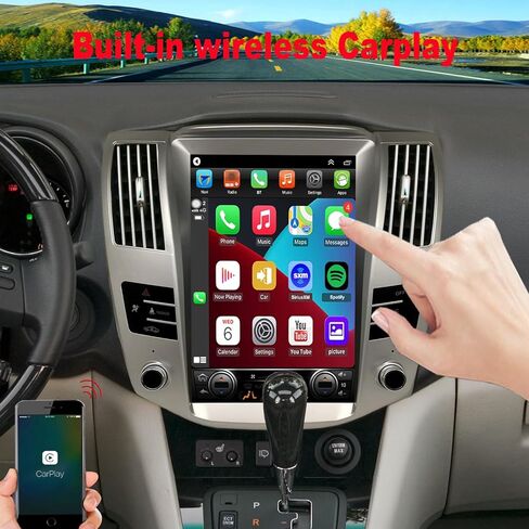 for Lex RX330 RX350 Radio Upgrade 2004 2005 2006 2007 2008 2009,Android Stereo Navigation Replacement,12.8inch 8core CPU,Carplay and Android Auto,Free Camera in Kuwait