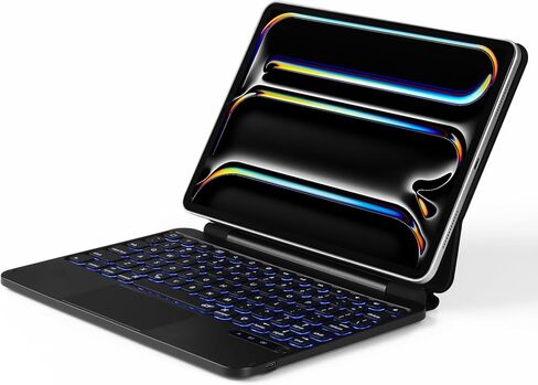 Magic Keyboard Case for iPad Pro 11 inch M4/M5 2025 2024, Great Typing Experience Magnetic Stand 7 Color Backlit in Kuwait