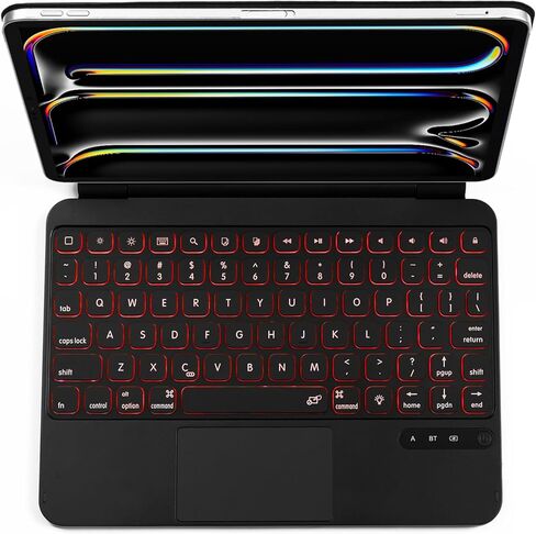 Magic Keyboard Case for iPad Pro 11 inch M4/M5 2025 2024, Great Typing Experience Magnetic Stand 7 Color Backlit in Kuwait
