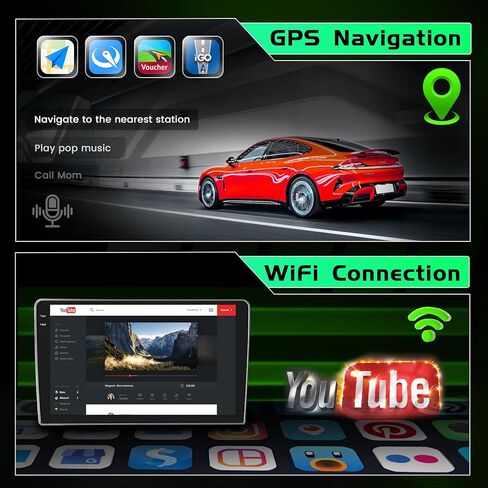 4+64GB Android 15 Car Radio for Honda Accord 2003-2007 Wireless Carplay Android Auto, 9" 1280 * 720P in-Cell Touch Screen Car Stereo WiFi Bluetooth GPS FM/RDS EQ Backup Camera MIC in Kuwait