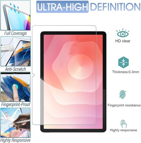 حافظة لوحة مفاتيح بإضاءة خلفية لجهاز Samsung Galaxy Tab S11 مقاس 11 بوصة 2025 (SM-X736B/ SM-X730) مع واقي شاشة وماوس، لوحة مفاتيح لاسلكية قابلة للفصل بإضاءة خلفية قوس قزح مع حافظة فوليو من جلد البولي يوريثان in Kuwait