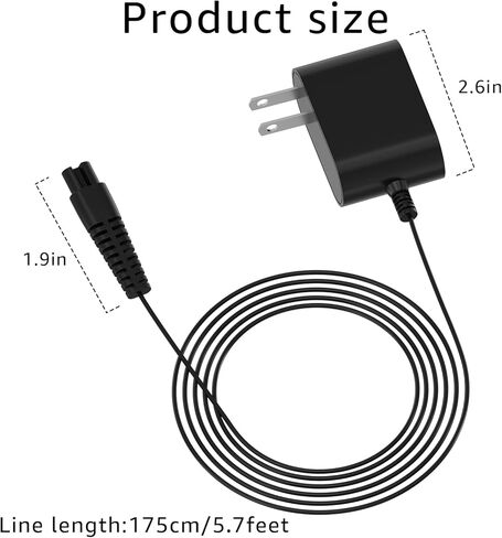 Replacement for Voweek Electric Spin Scrubber 9V Charger,Compatible with Voweek SP02/VWS211/ LABIGO LA1 Electric Spin Scrubber Power Cord Charger(1Pcs) in Kuwait