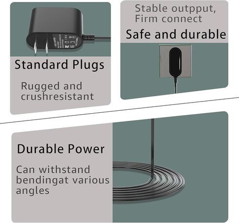 Replacement for Voweek Electric Spin Scrubber 9V Charger,Compatible with Voweek SP02/VWS211/ LABIGO LA1 Electric Spin Scrubber Power Cord Charger(1Pcs) in Kuwait