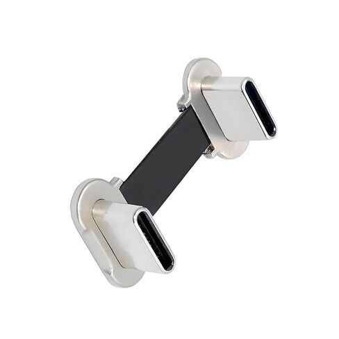 مزدوج الزاوية بنفس الاتجاه، كابل بيانات USB2.0 مسطح نحيف للغاية USB-C من النوع C إلى USB-C بزاوية 90 درجة، كابل بيانات USB2.0 شحن سريع 65 وات متوافق مع الكمبيوتر المحمول والهاتف اللوحي (20 مم) in Kuwait