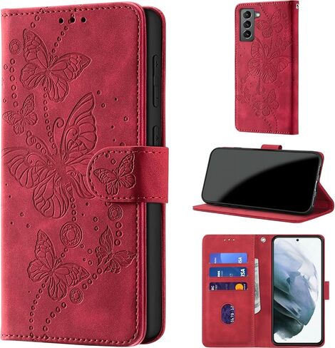 حافظة محفظة لهاتف Samsung Galaxy S22 5G (Non S22+)، [حجب RFID] حامل 3 بطاقات [هيكل TPU مقاوم للصدمات]، غطاء قلاب واقٍ من جلد البولي يوريثان بإغلاق مغناطيسي 6.1 بوصة، تركواز in Kuwait