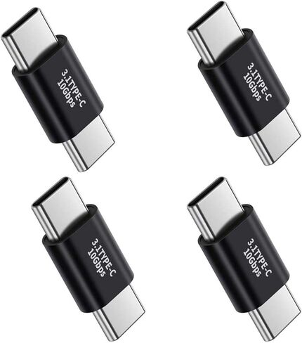 مجموعة محولات USB C إلى USB C مكونة من 4 حزم، وصلة كاملة المواصفات بسرعة 10 جيجابت في الثانية ذكر إلى ذكر وأنثى، تدعم فيديو صوتي بدقة 4K وشحن سريع، عالمية لأجهزة USB-C in Kuwait