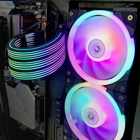 Thermaltake Tt Mod ARGB 24-Pin Cable; Illuminated Cable Extension; 285mm Length; 5V 3-Pin ARGB; 24-Pin Male and Female Connectors; 18AWG; Black; AC-081-CN1NAN-A1 in Kuwait