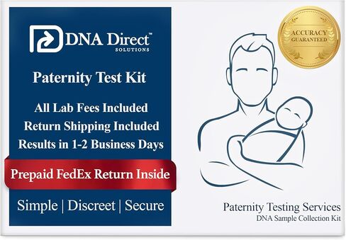 DNA Direct Paternity Test Kit - All Lab Fees & Shipping to Lab Included - at Home Collection Kit for Father and Child - Results in 1-2 Business Days in Saudi Arabia