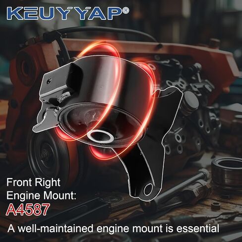 4pcs Mount Mount Motion متوافق مع Nissan Murano 3.5L 2003-2007 مجموعة نقل ناقل الحركة ، استبدل A7349EL A7348 A7358EL A4321 ، Black/Silver ، CA-EM0059 in Saudi Arabia
