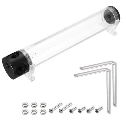 MECCANIXITY Water Cooling Tank G1/4 Thread 50mm x 190mm Cylinder Heat Exchanger Water Cooling Reservoir Radiator Heat Sink 1 in 3 Out for PC Computer CPU in Kuwait