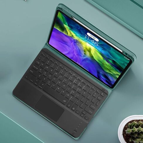 Backlit Bluetooth Keyboard with Touchpad Small Portable Wireless Keyboard Rechargeable Illuminated Universal for Android Samsung Tablet Desktop Laptop Surface Phone iPad/Pro/Air/Mini iPhone (Black) in Kuwait