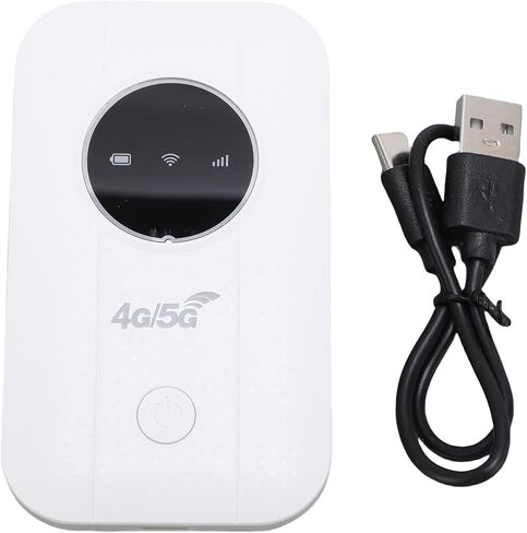 HURRISE [2024 نسخة مطورة 4G WiFi Mobile Hotspot 300Mbps، راوتر WiFi محمول، يدعم ما يصل إلى 10 أجهزة، مناسب للسفر والأعمال، بطارية مدمجة 3650 مللي أمبير في الساعة. in Kuwait