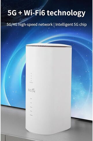 موجه Cryfokt 5G CPE، نقطة اتصال متنقلة WiFi 6 مع فتحة بطاقة SIM لـ 32 جهازًا، 8 هوائيات عالية الكسب 4x4 MIMO، نطاق مزدوج 2.4G 5.8G، اتصال لاسلكي سلكي سريع للتخييم المنزلي RV (قابس الولايات المتحدة) in Kuwait