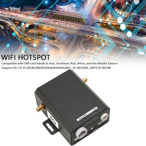 راوتر Cryfokt Industrial 4G LTE WiFi، يدعم 16 مستخدمًا بفتحة بطاقة SIM وهوائيين خارجيين لتغطية WiFi الداخلية والخارجية في آسيا وأفريقيا الوسطى (قابس الولايات المتحدة) in Kuwait
