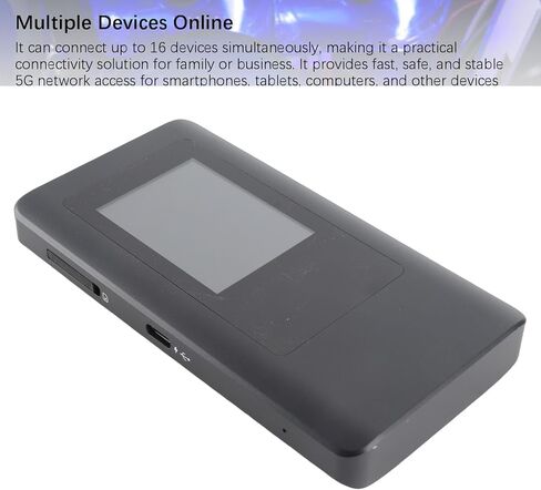 Zopsc 5G راوتر واي فاي محمول، راوتر سفر لاسلكي ثنائي النطاق مع شاشة عرض، فتحة بطاقة SIM، شريحة MTK، نقطة اتصال واي فاي متنقلة للمكتب المنزلي in Kuwait