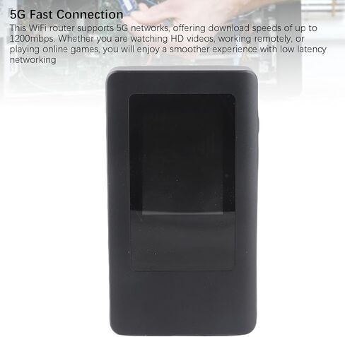 Zopsc 5G راوتر واي فاي محمول، راوتر سفر لاسلكي ثنائي النطاق مع شاشة عرض، فتحة بطاقة SIM، شريحة MTK، نقطة اتصال واي فاي متنقلة للمكتب المنزلي in Kuwait