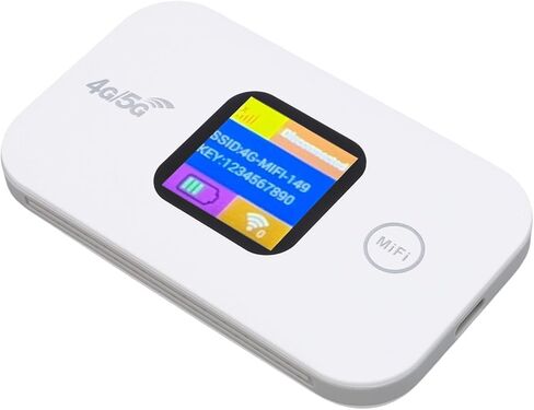 4G LTE Mobile Hotspot, 300Mbps Portable WiFi Router with SIM Card Slot and LED Display, for Travel Camping and Home Office Use in Kuwait