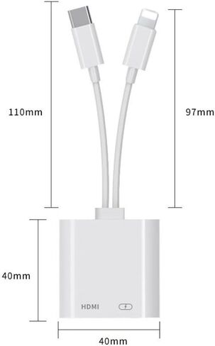 محول USB-C وLightning إلى HDMI لأجهزة iPhone iPad TV، وشاشة مزامنة 4K@60 هرتز، ومحول Apple Digital AV مع منفذ شحن سريع 100 وات PD، متوافق مع iPhone 17/16/15/14/13/12/iPad/MacBook إلى HDTV in Kuwait