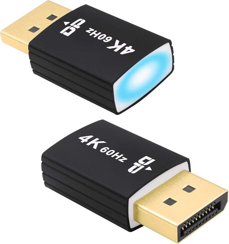 DP Dummy Plug 4K UHD DisplayPort Virtual Monitor EDID Emulator Headless Ghost Display Adapter Supports 3840x2160@60Hz for PC Computer -2 Pack in Kuwait