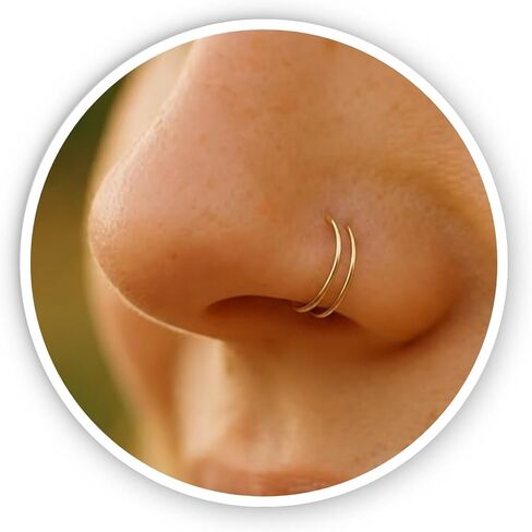 Rose Gold Nose Rings Plain & Opals in Saudi Arabia