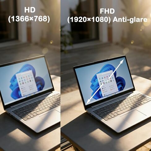 كمبيوتر محمول Lenovo Ideapad 1 - كمبيوتر محمول بشاشة 15.6 بوصة FHD للمنزل والمهام اليومية، معالج Intel N6000، 12 جيجابايت DDR4، 128 جيجابايت eMMC + 512 جيجابايت SSD، Wi-Fi 6، كاميرا عالية الدقة 1 ميجابكسل، Windows 11 Home، قارئ بطاقة SD in Kuwait