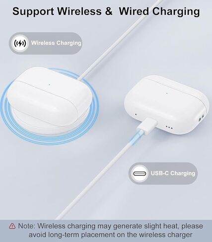 حافظة شحن لاسلكية متوافقة مع AirPods Pro 3 (USB-C) | استبدال علبة الشاحن | مع زر مزامنة الاقتران بالبلوتوث | لا يوجد Airpod pro 3/ليس لـ Airpods Pro in Kuwait