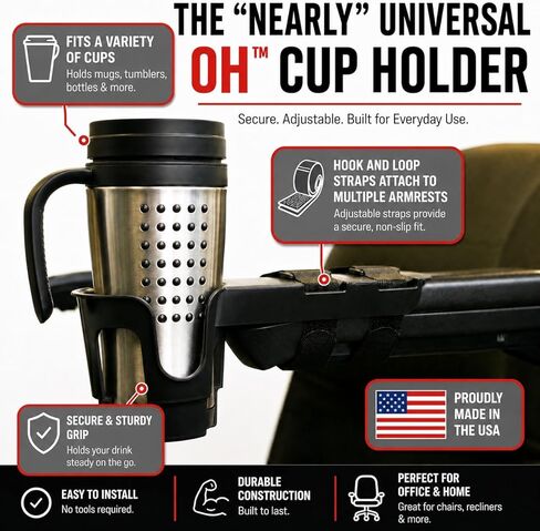 The Nearly Universal OH - Wheelchair Cup Holder in Kuwait