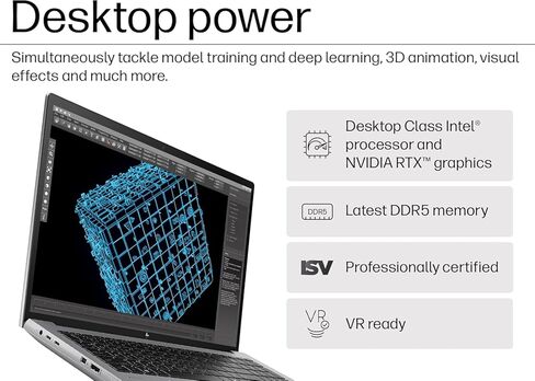 HP ZBook Fury 16 G11 Mobile Workstation Laptop (16" FHD+, NVIDIA RTX 2000 Ada 8GB, Intel 24-Core i9-13950HX, 64GB DDR5 RAM, 2TB SSD) for Engineer, Designer, IR Webcam, FP, 2x Thunderbolt 4, Win 11 Pro in Kuwait