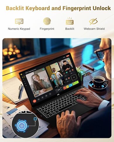 NIMO 15.6" IPS FHD Gaming Laptop, AMD Ryzen 7 8745HS 64GB DDR5 RAM 1TB SSD (8C/16T, up to 4.9GHz), Radeon 780M Graphics, 100W Type-C, Backlit Keyboard, Fingerprint, USB-C 4.0 Business Computer in Kuwait