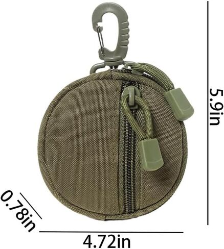 Compact Tactical EDC Bag - Durable 1000D Nylon, Waterproof Key Ring and Coin Wallet with MOLLE System - Suitable for Outdoor Activities Like Hiking and Mountaineering, Hiking Accessories in Kuwait