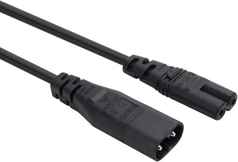 IEC 60320 C8 التوصيل إلى C7 وعاء ذكر إلى أنثى تمديد التيار الكهربائي كابل المحول الرئيسي 6ft in Kuwait