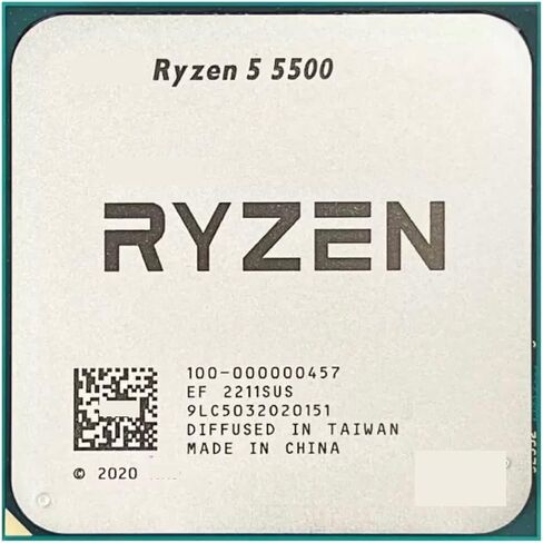 R 5 5500 R5 3.6 GHz 6-Core 12-Thread CPU Processor 7NM L3=16M 100-000000457 Socket AM4 N But Without Cooler in Kuwait