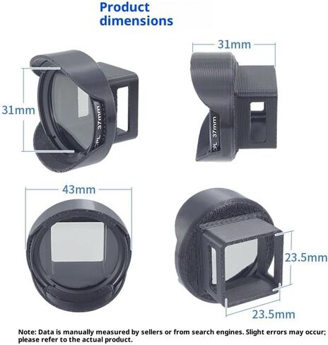 CPL Filter Anti-Glare Round Polarized Lenses for Streaming Rear Camera Small Square Outside Car Rain Cover in Kuwait