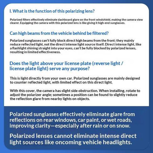 CPL Filter Anti-Glare Round Polarized Lenses for Streaming Rear Camera Small Square Outside Car Rain Cover in Kuwait