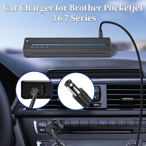 كابل شحن سيارة 12 فولت لـ Brother Pocketjet 7 6 3 Series PJ-623 PJ-663 PJ-662 PJ-622 شاحن سيارة للطابعة المحمولة لـ Pocketjet 3 Plus PJ-523 لـ PocketJet 7 PJ-762 PJ-723 PJ-722 كابل الطابعة الحرارية in Kuwait