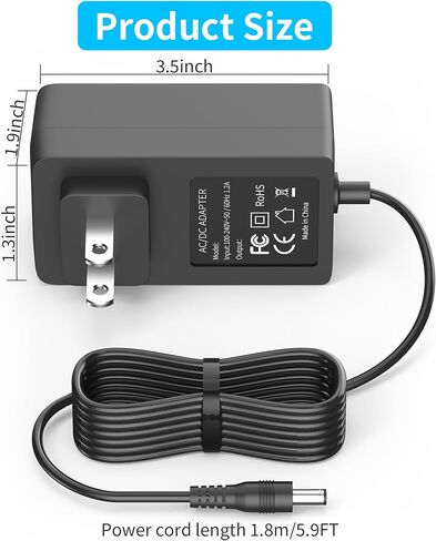 20V AC/DC Charger Compatible with TheraGun Therabody WaveRoller Foam Roller Power Cord Power Supply Adapter Replacement in Kuwait
