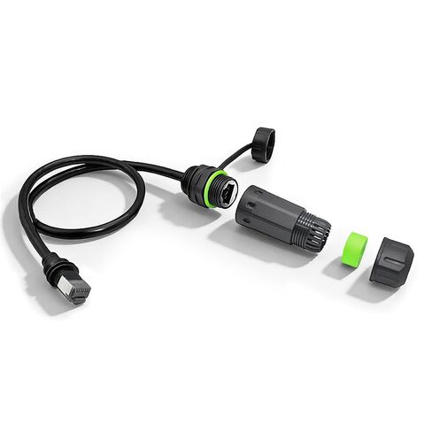 CAT6 RJ45 IP68 Waterproof Panel Installation Cable M20 Threaded RJ45 Female to RJ45 Male Extension Cable for Chassis,Panels,Outdoor Cameras,etc(9.84 Inch) (Non Waterproof Male Plug) in Kuwait