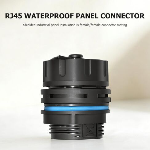 CAT6 8P8C RJ45 Ethernet Panel Mounting Connector IP68 Waterproof RJ45 Female to Female Network Dual Connector for Printers,Routers,Cameras etc in Kuwait