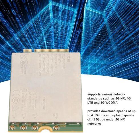 بطاقة وحدة Yunseity 5G NR، سرعة تنزيل 4.67 جيجابت في الثانية، مودم 4G LTE 3G WCDMA GNSS، مع تقنية 4x4 MIMO، للكمبيوتر المحمول والكمبيوتر اللوحي in Kuwait