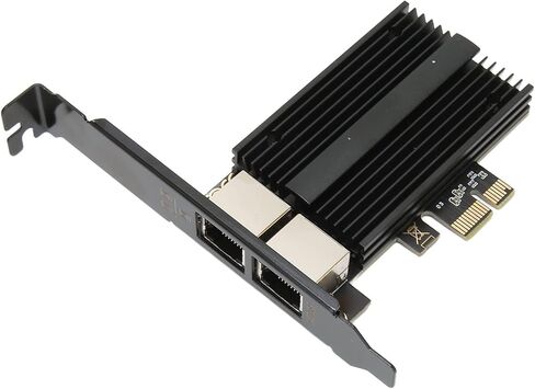 بطاقة شبكة Yunseity PCIe، بطاقة جيجابت إيثرنت مزدوجة المنفذ بسرعة 2.5 جيجابت في الثانية مع دعامة منخفضة المستوى، لأجهزة الكمبيوتر المحمول المخصصة للألعاب لمحطة العمل المكتبية in Kuwait