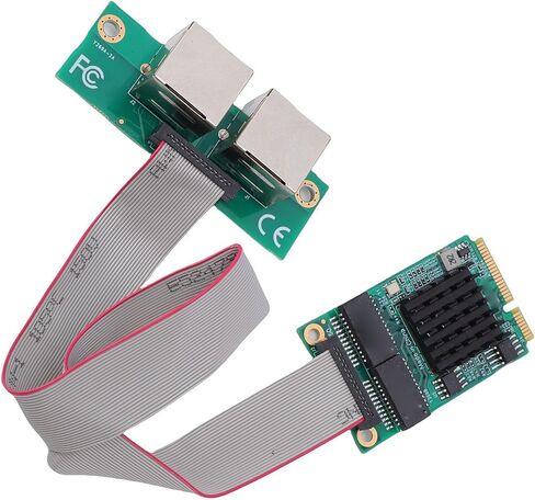 محول Mini PCIe Gigabit Ethernet، بطاقة شبكة RJ45 ثنائية المنفذ مع وحدة تحكم I350 لأجهزة الكمبيوتر الصناعية ذات اللوحة الواحدة in Kuwait