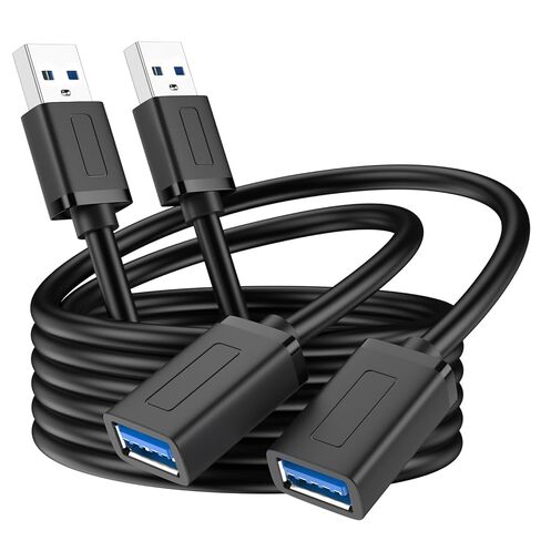 Vanjua 2 Pack USB Extension Cable-3.3FT, USB 3.0 Extension Cable, Male to Female Cord High Data Transfer Compatible with Webcam,USBKeyboard,Flash Drive,Hard Drive,Printer,Camera and More in Kuwait