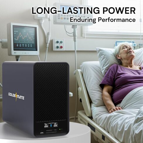 GOLDENMATE 1500VA/1200W بطارية ليثيوم UPS احتياطية وواقية من التيار الزائد، بطارية احتياطية مزود طاقة مع بطاريات LiFePO4 (296Wh)، AVR، نظام UPS Sinewave التفاعلي، 8 منافذ، شاشة LCD، رمادي in Kuwait