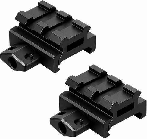 Gotical 0.5" Picatinny Riser Mount, 2 Slot Low Profile Riser Mount with 2 Slot, Universal Picatinny Fit, Hard Anodized, Black, Quick Release in Kuwait