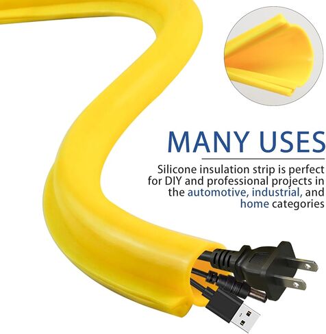 Silicone Cable Cord Cover Protector, Flexible Wire Loom Tubing Cable Sleeve Cover Organizer for Protect Pet from Chewing – Cable Cord Insulation Protection in Kuwait