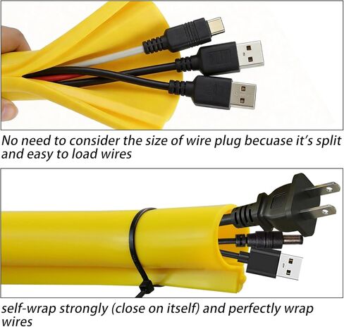 Silicone Cable Cord Cover Protector, Flexible Wire Loom Tubing Cable Sleeve Cover Organizer for Protect Pet from Chewing – Cable Cord Insulation Protection in Kuwait