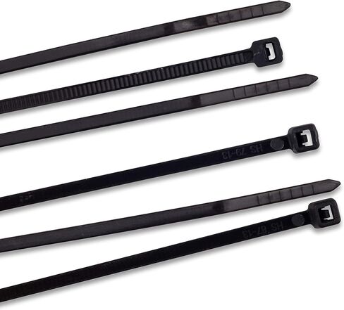 STEREN 4 Inch/Cable Ties/Zip Ties Heavy Duty Industrial Multi-Purpose, Long Durable, 18 pounds Tesnile Strenght Self Locking, Quality Cable Ties (100 Piece), 8", Black (400-804BK) in Kuwait