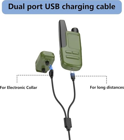Vanjua Charger for Delupet/Yawpet/Jugbow Dog Training Collar and Remote, 2-in-1 USB C and Magnetic Bark Collar Charging Cable (Black) in Kuwait